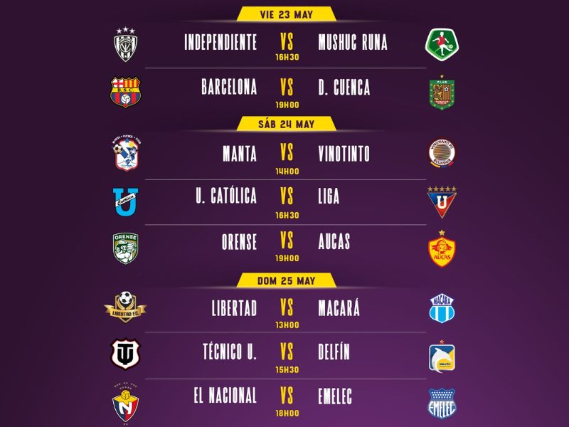 LigaPro 2025: Así se jugará la Fecha 14 del 23 al 25 de mayo