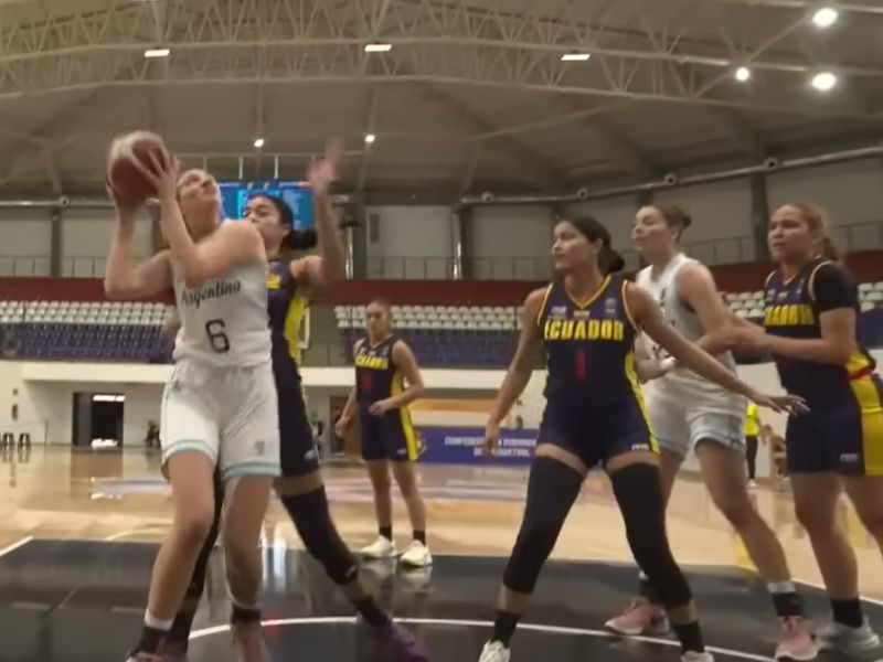 Ecuador cae ante Argentina en el Sudamericano Sub-17 de Baloncesto Femenino
