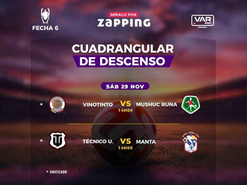 Cuadrangular de Descenso LigaPro 2025: Partidos y horarios de la fecha decisiva