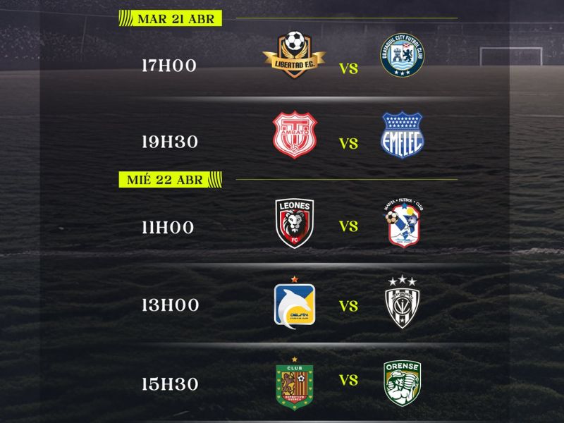 Programación completa de la fecha 10 de la Liga Pro Ecuabet